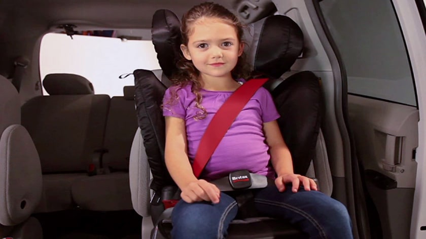 girl in car seat